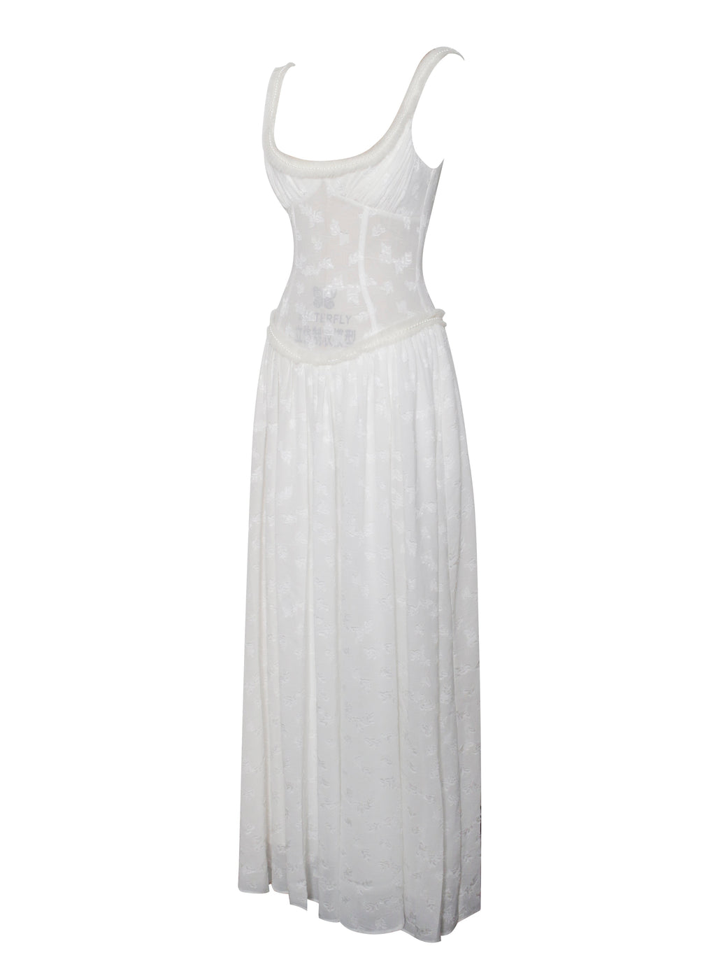 Lissa White High Slit Maxi Dress - HOUSE OF SHE