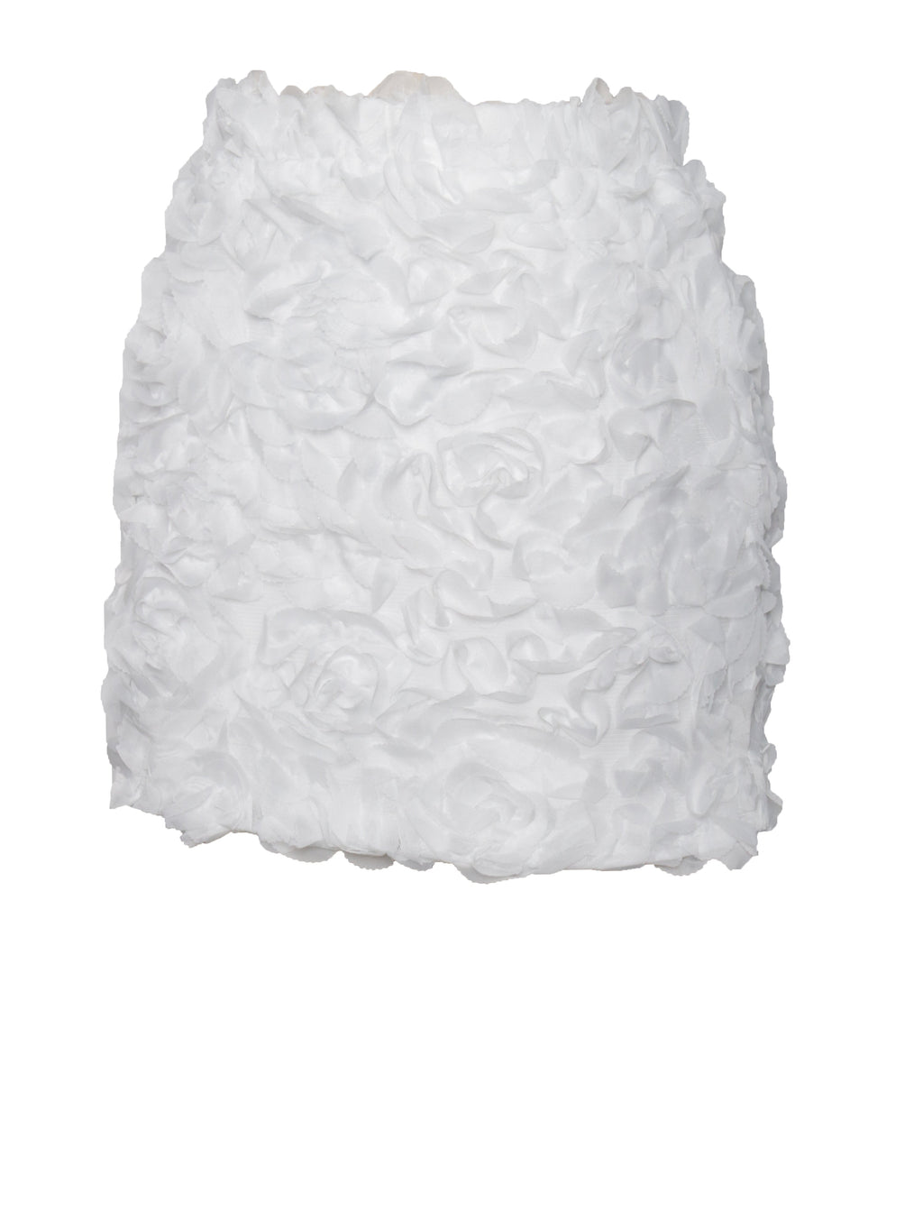 Qiana White Floral Appliqué Mini Skirt - HOUSE OF SHE