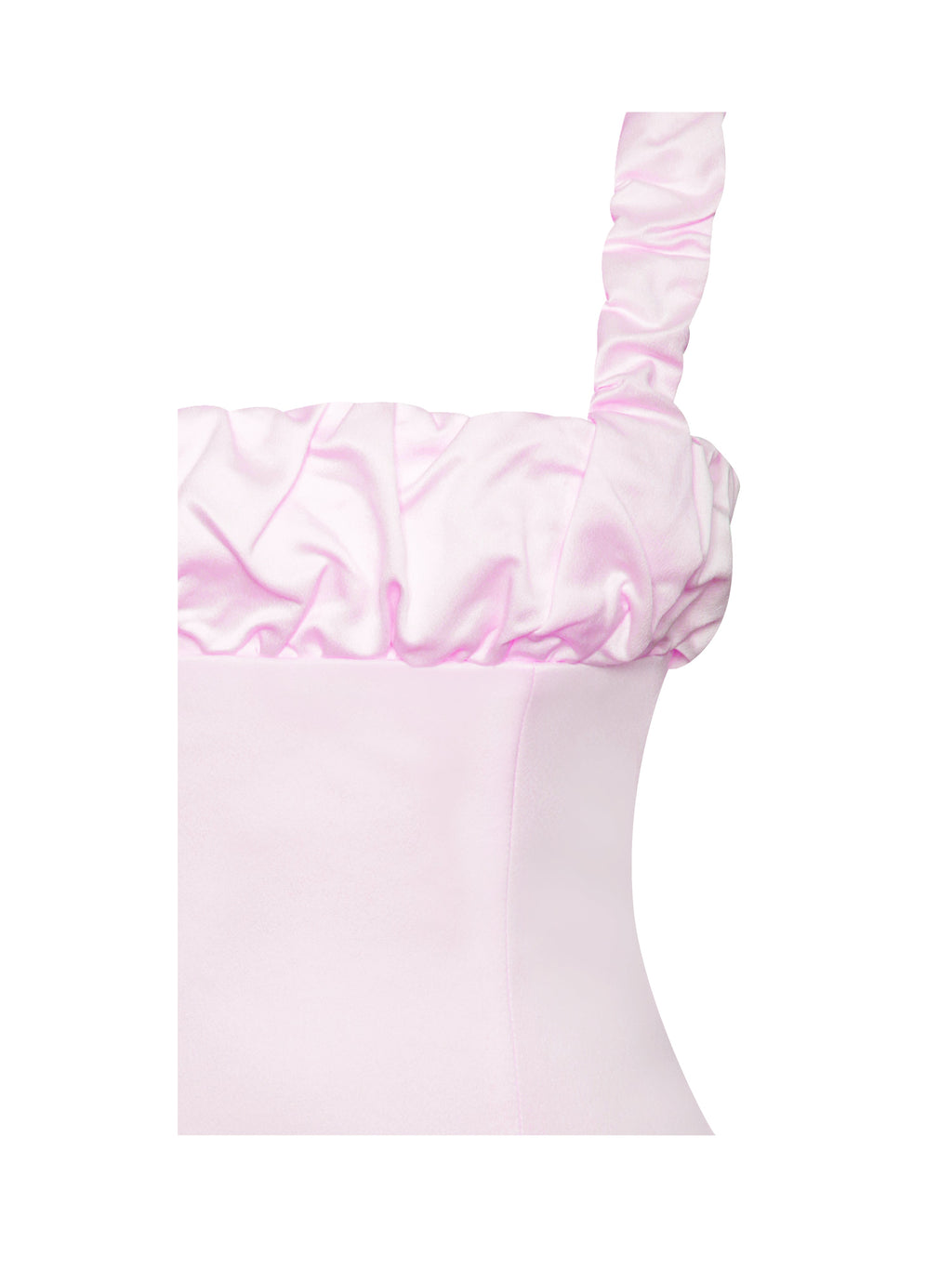 Aubrey Pink Satin Bubble Hem Mini Dress - HOUSE OF SHE