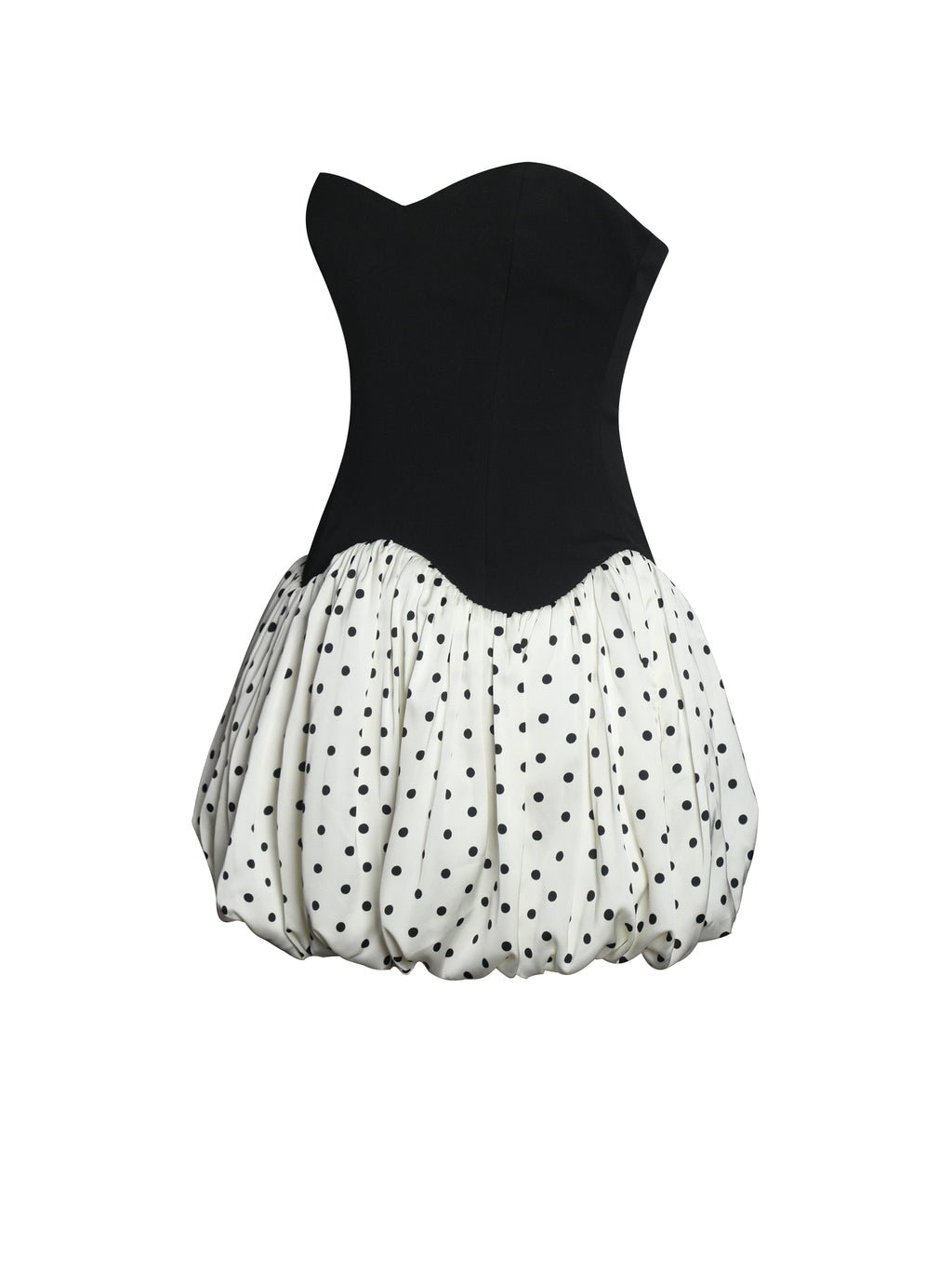 Dahliana Polka Dot Bubble Hem Corset Mini Dress - HOUSE OF SHE