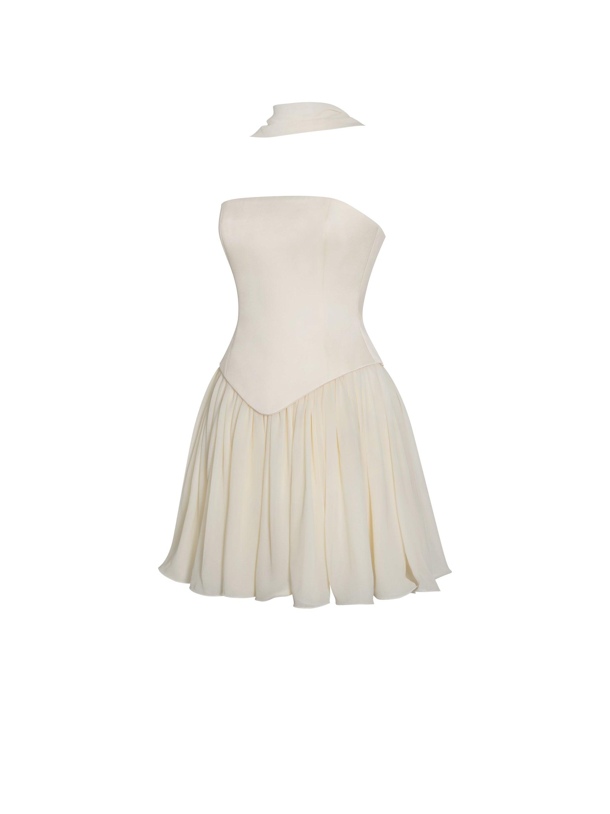 Valentina Butter Yellow Boned Curve Edge Peplum Mini Dress - HOUSE OF SHE