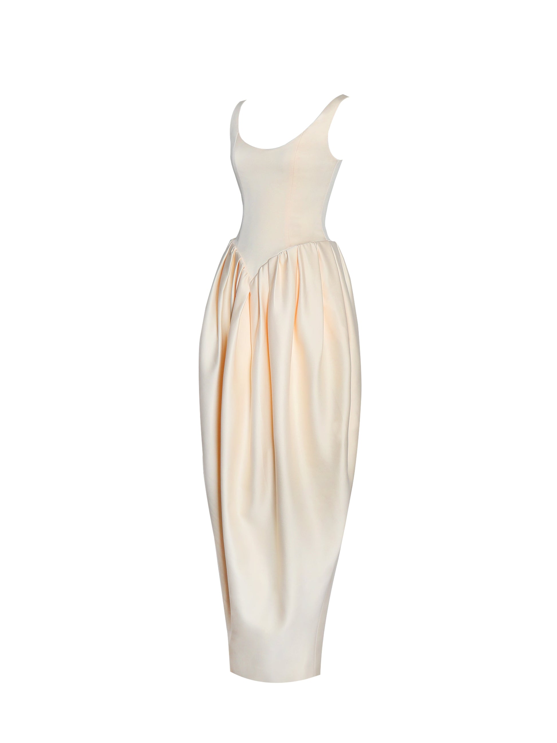 Udana Butter Yellow Drop Waist Tulip Gown - HOUSE OF SHE