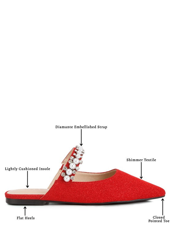 Geode Mary Jane Embellished Mules  HOUSE OF SHE