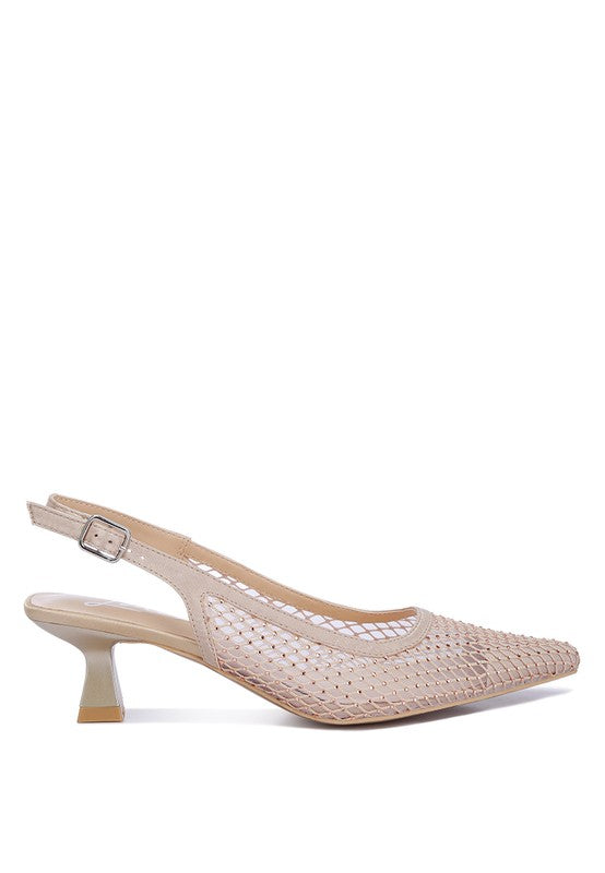Siev Rhinestone Slingback Mules - HOUSE OF SHE