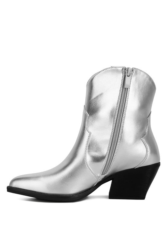 Wales Ott Metallic Faux Leather Boots  HOUSE OF SHE