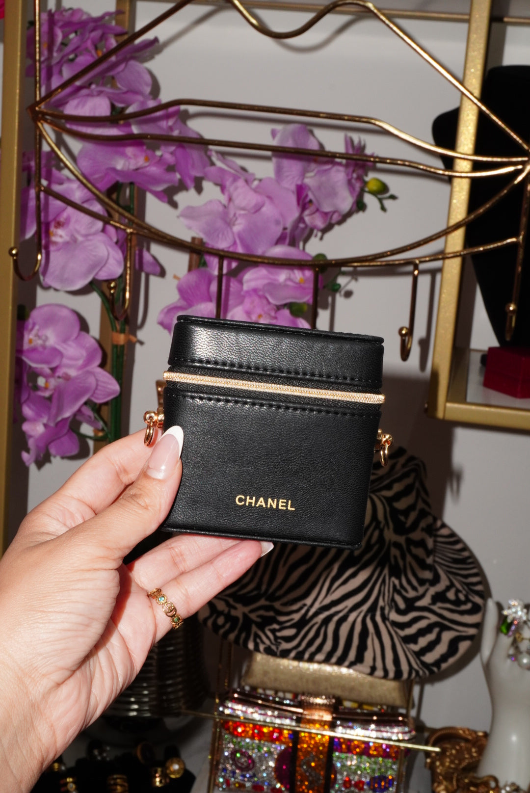 CHANEL CC Novelty Case Pouch Black Chain Bag – HOUSE OF SHE