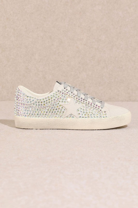 Glam Rhinestone Star Sneakers  HOUSE OF SHE