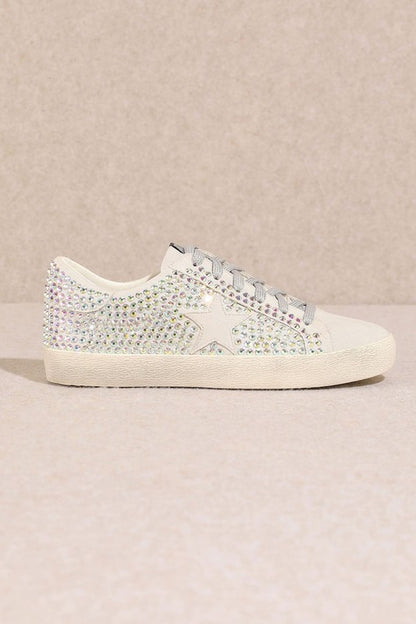 Glam Rhinestone Star Sneakers  HOUSE OF SHE