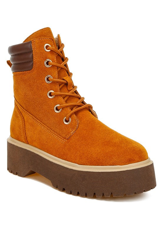 Parula High Ankle Suede Boots - HOUSE OF SHE