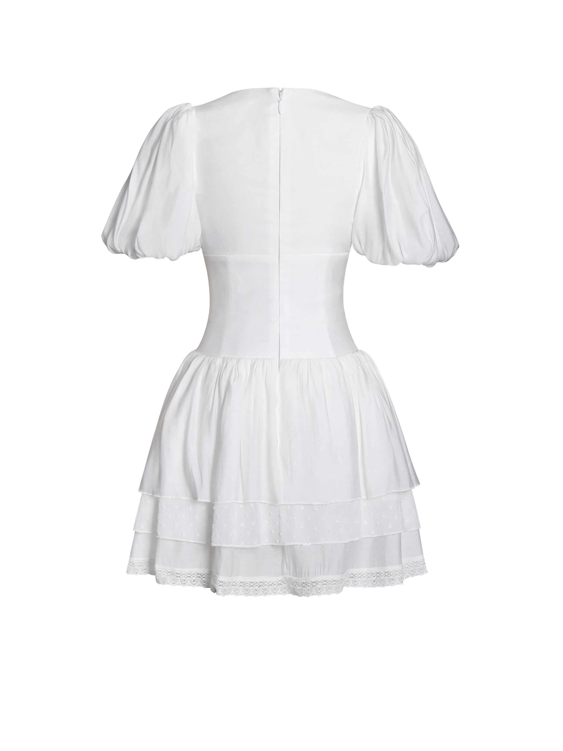 Caitlyn Bubble Sleeve Layered Mini Corset Dress - HOUSE OF SHE