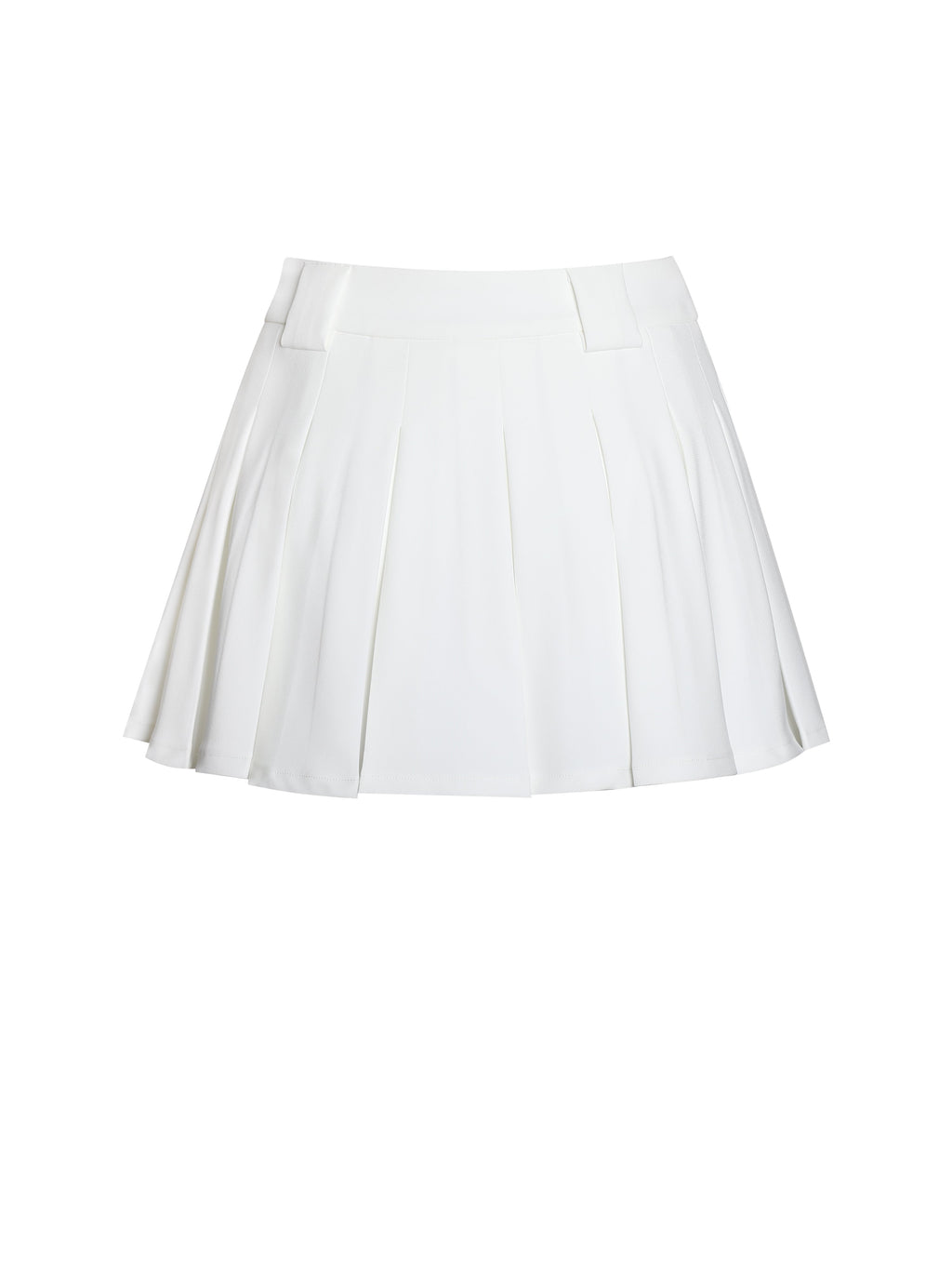 Oaklyn White Pleated Mini Skort - HOUSE OF SHE