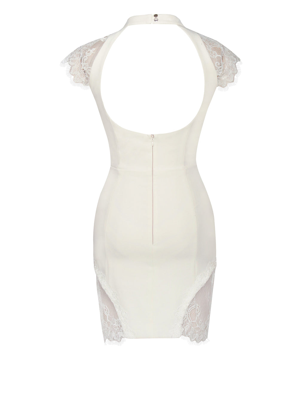 Quinella White Lace Mini Dress  HOUSE OF SHE