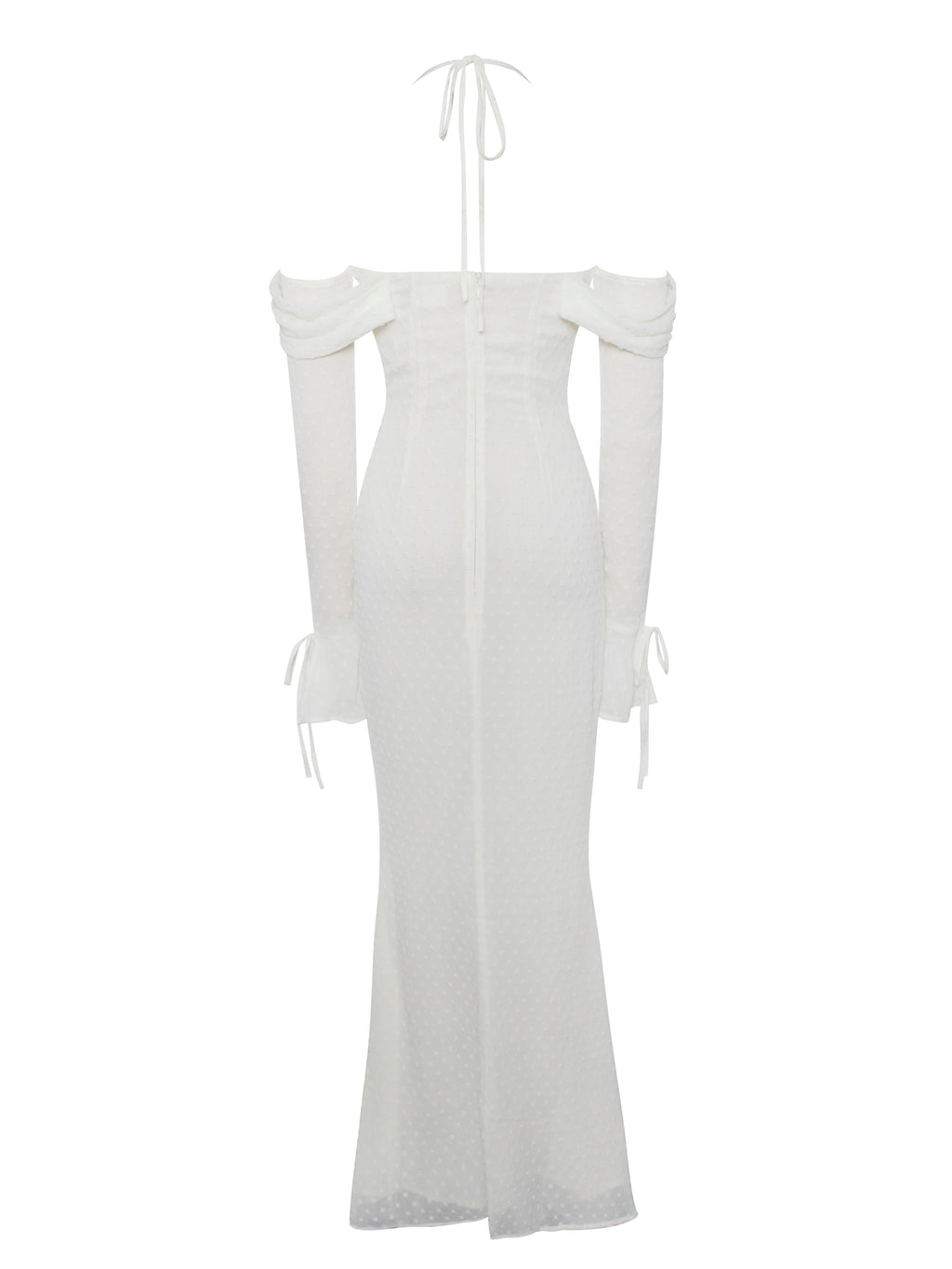 Kaia Long Sleeve Off Shoulder Maxi Dress - HOUSE OF SHE