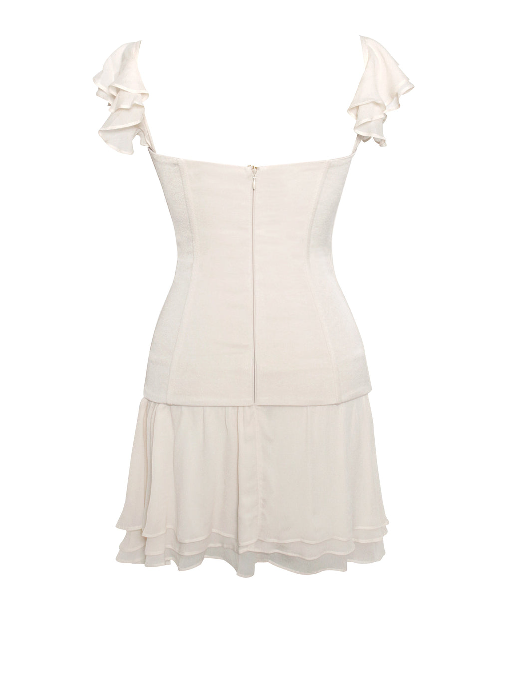 Marica Beige Satin Corset Mini Dress  HOUSE OF SHE
