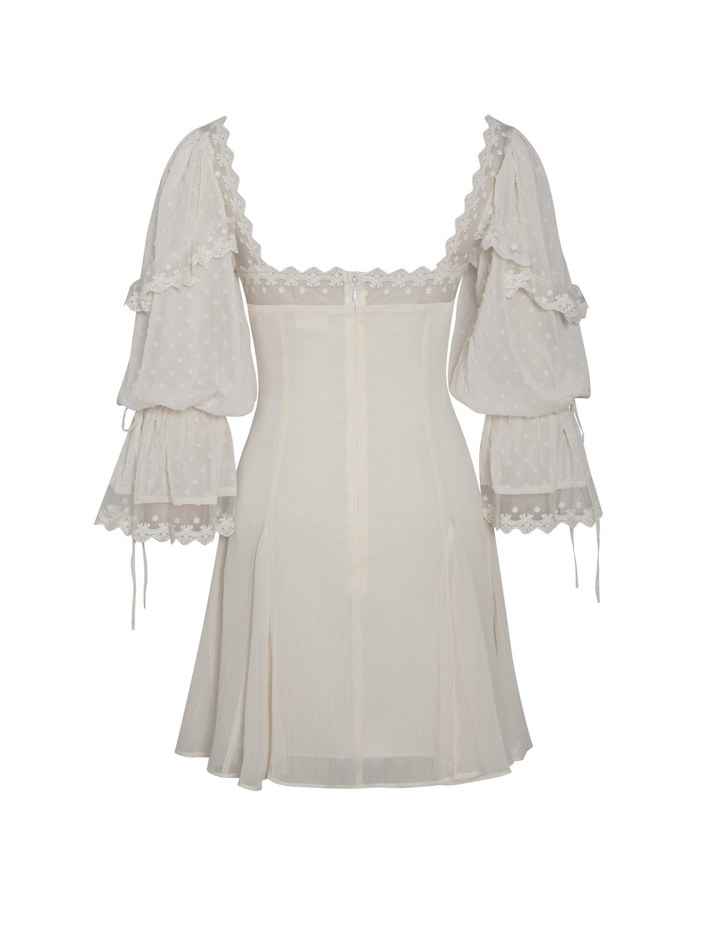 Zakira Lace Trim Half Sleeve Mini Dress - HOUSE OF SHE
