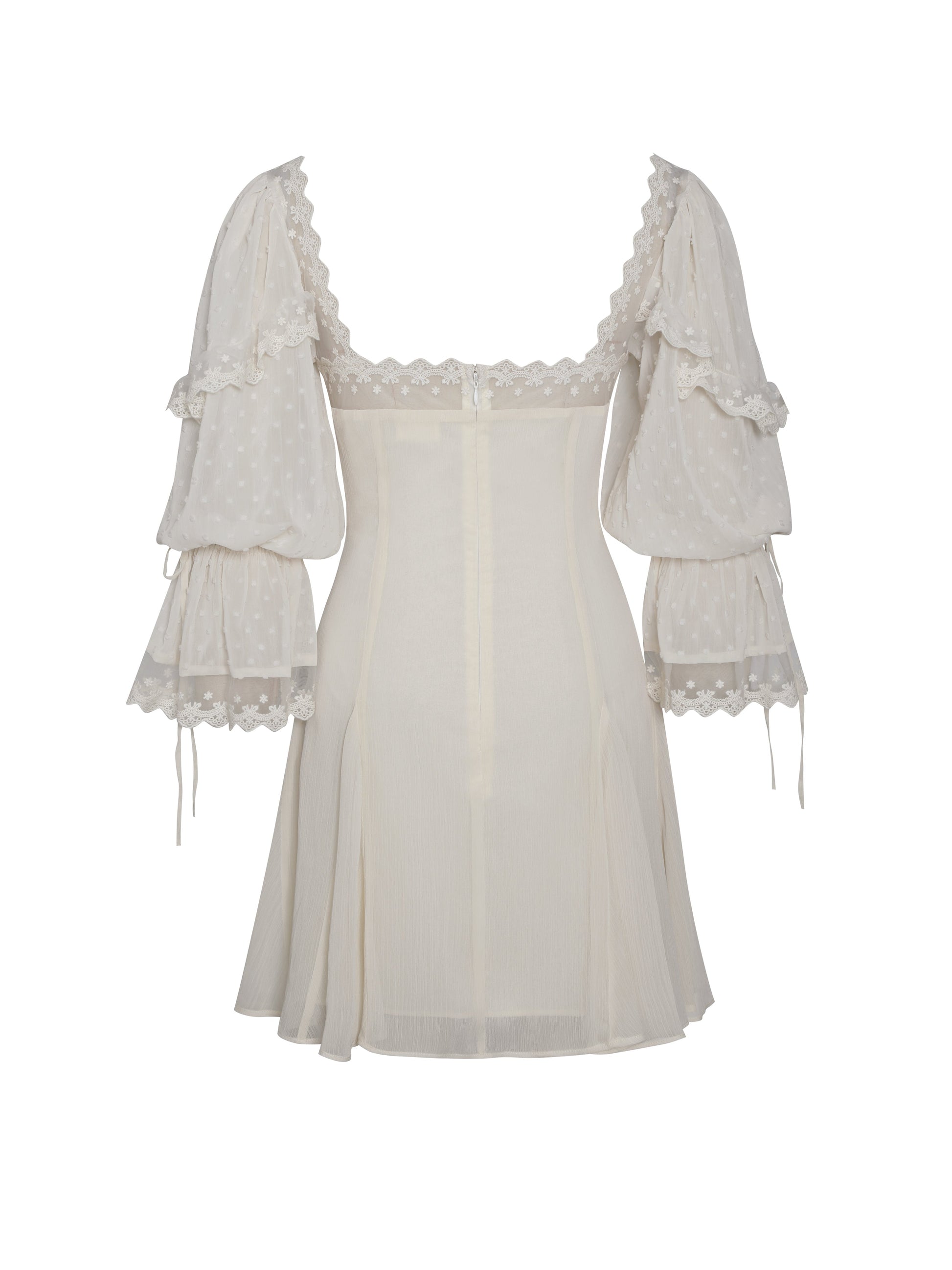 Zakira Lace Trim Half Sleeve Mini Dress - HOUSE OF SHE