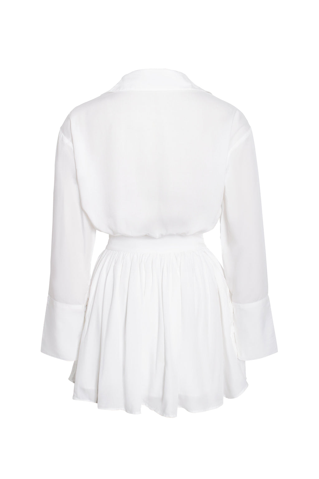 Jamila White Shirt Mini Dress - HOUSE OF SHE