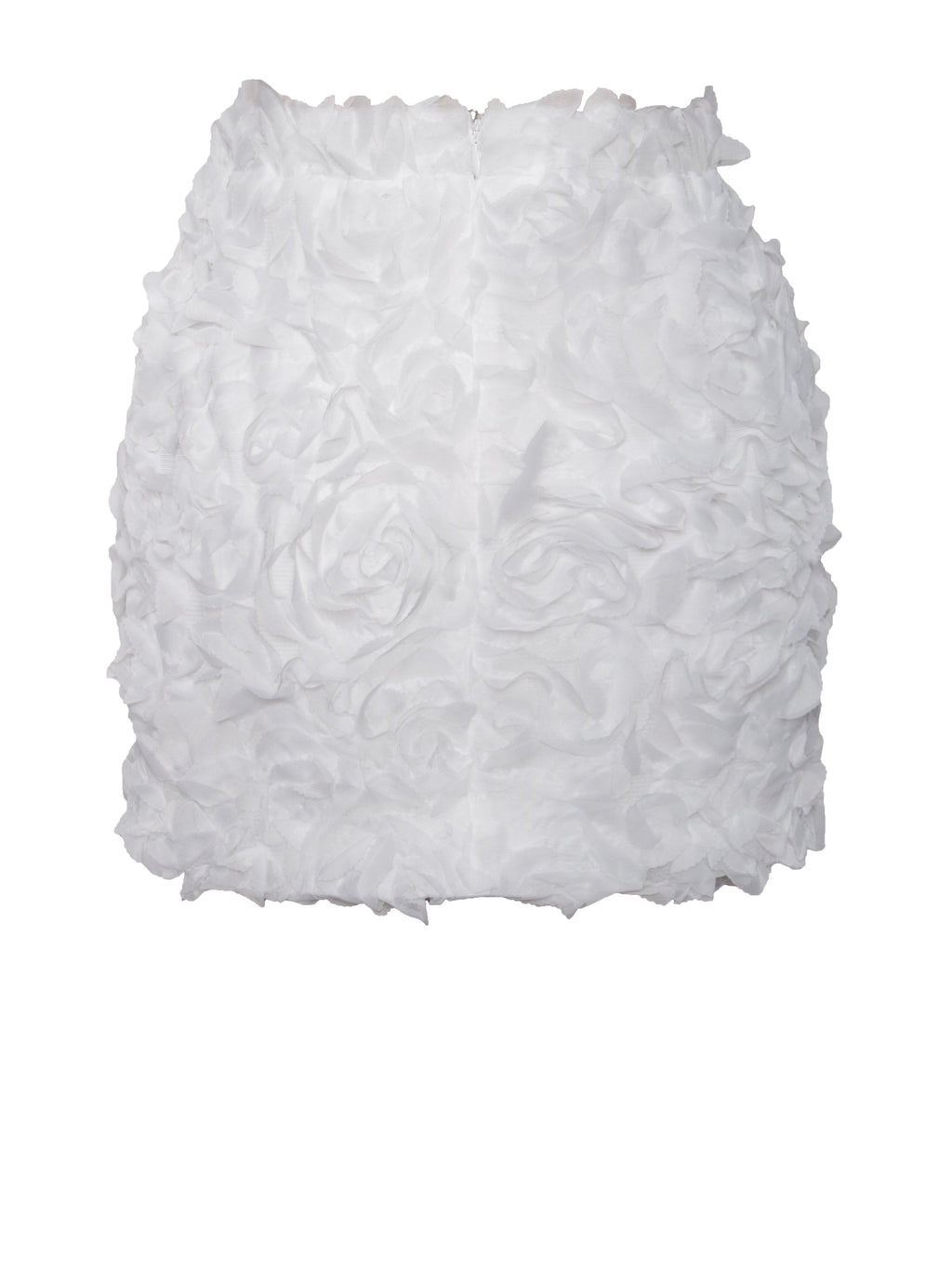 Qiana White Floral Appliqué Mini Skirt - HOUSE OF SHE