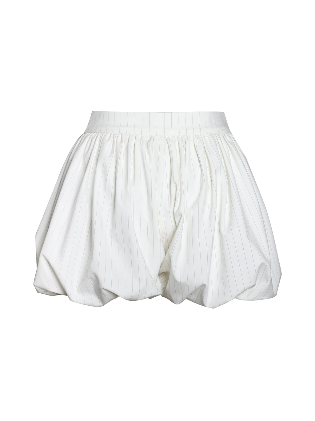 Sylvie White Pinstripe Bubble Shorts - HOUSE OF SHE