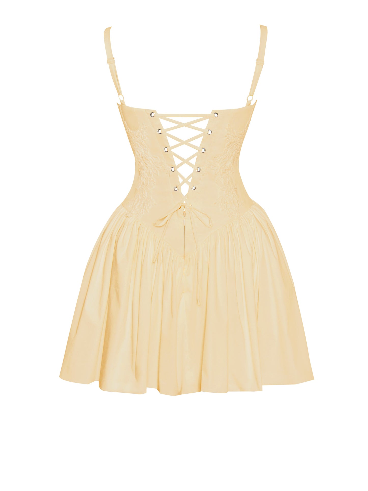 Kadi Yellow Corset Mini Dress