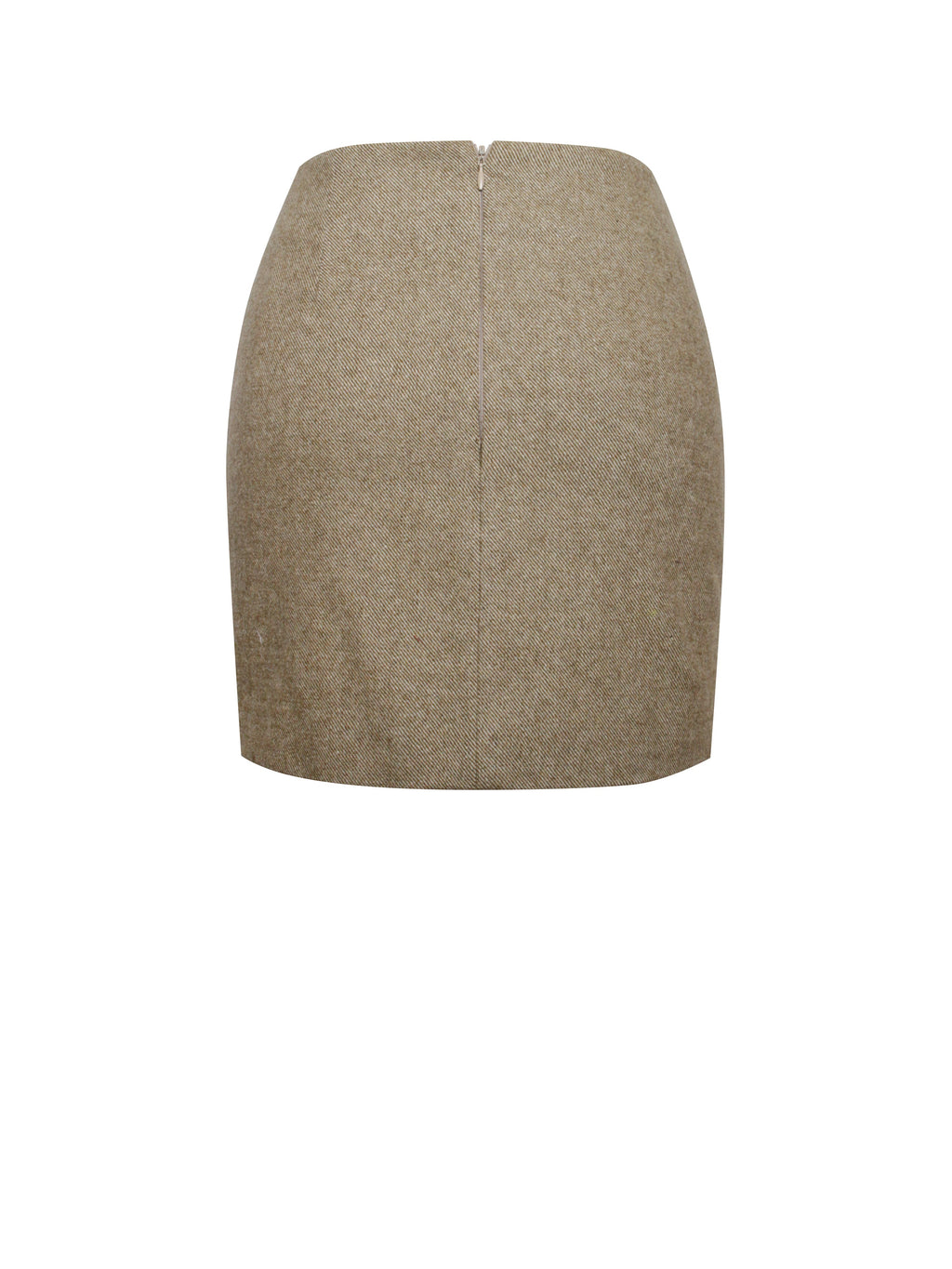Braylee Vintage Bodycon Twill Wool Blend Mini Skirt - HOUSE OF SHE