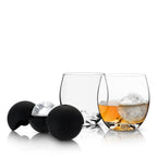 4-Piece Ice Sphere Mold and Crystal Tumbler Set - HOUSE OF SHE