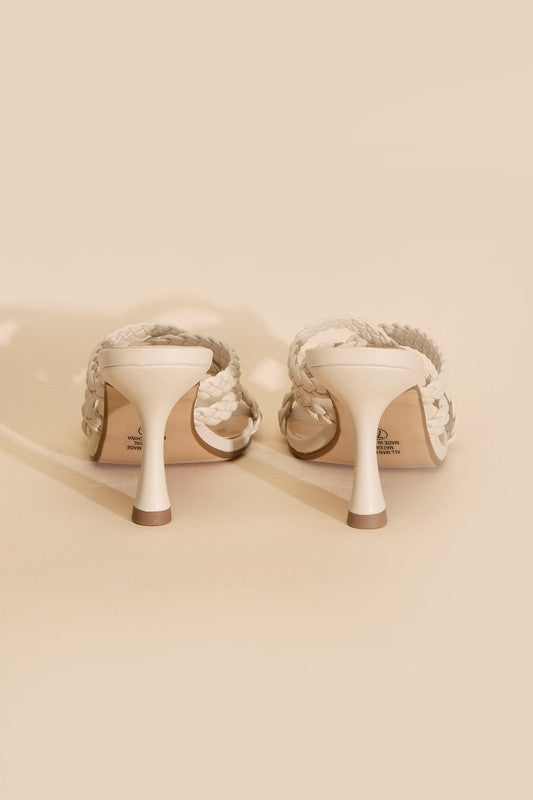 KELLAN-S Double Cross Braided Heels  HOUSE OF SHE