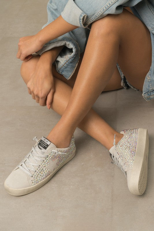 Glam Rhinestone Star Sneakers  HOUSE OF SHE