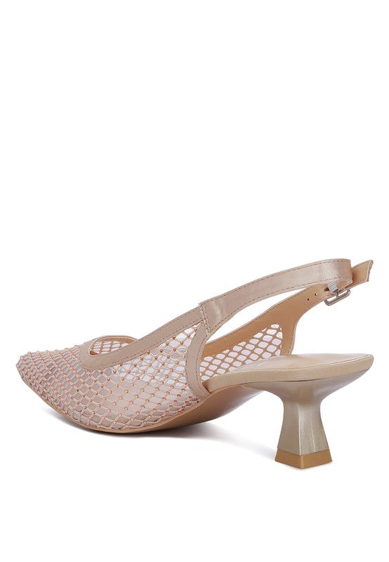 Siev Rhinestone Slingback Mules - HOUSE OF SHE