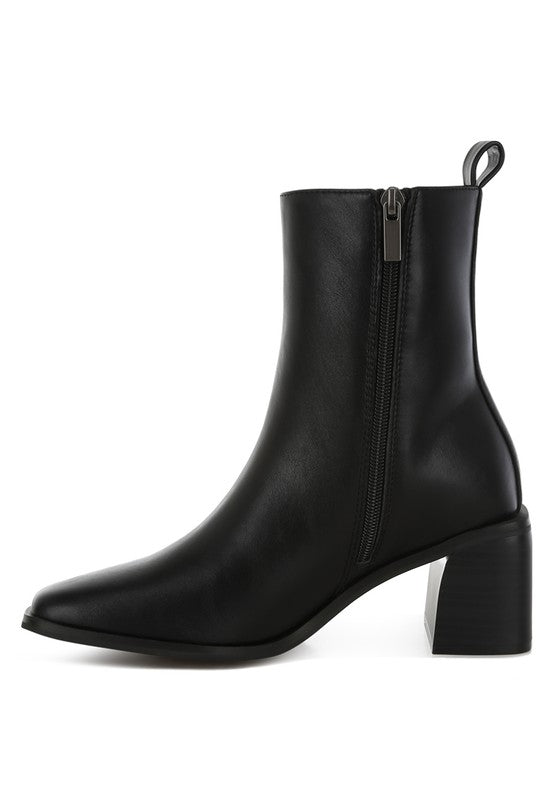 Muskox Square Toe Faux Leather Boots  HOUSE OF SHE