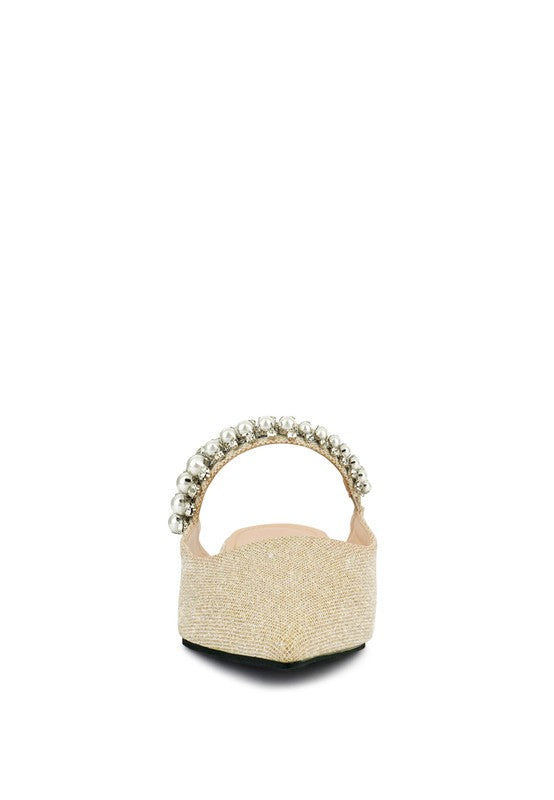 Geode Mary Jane Embellished Mules  HOUSE OF SHE
