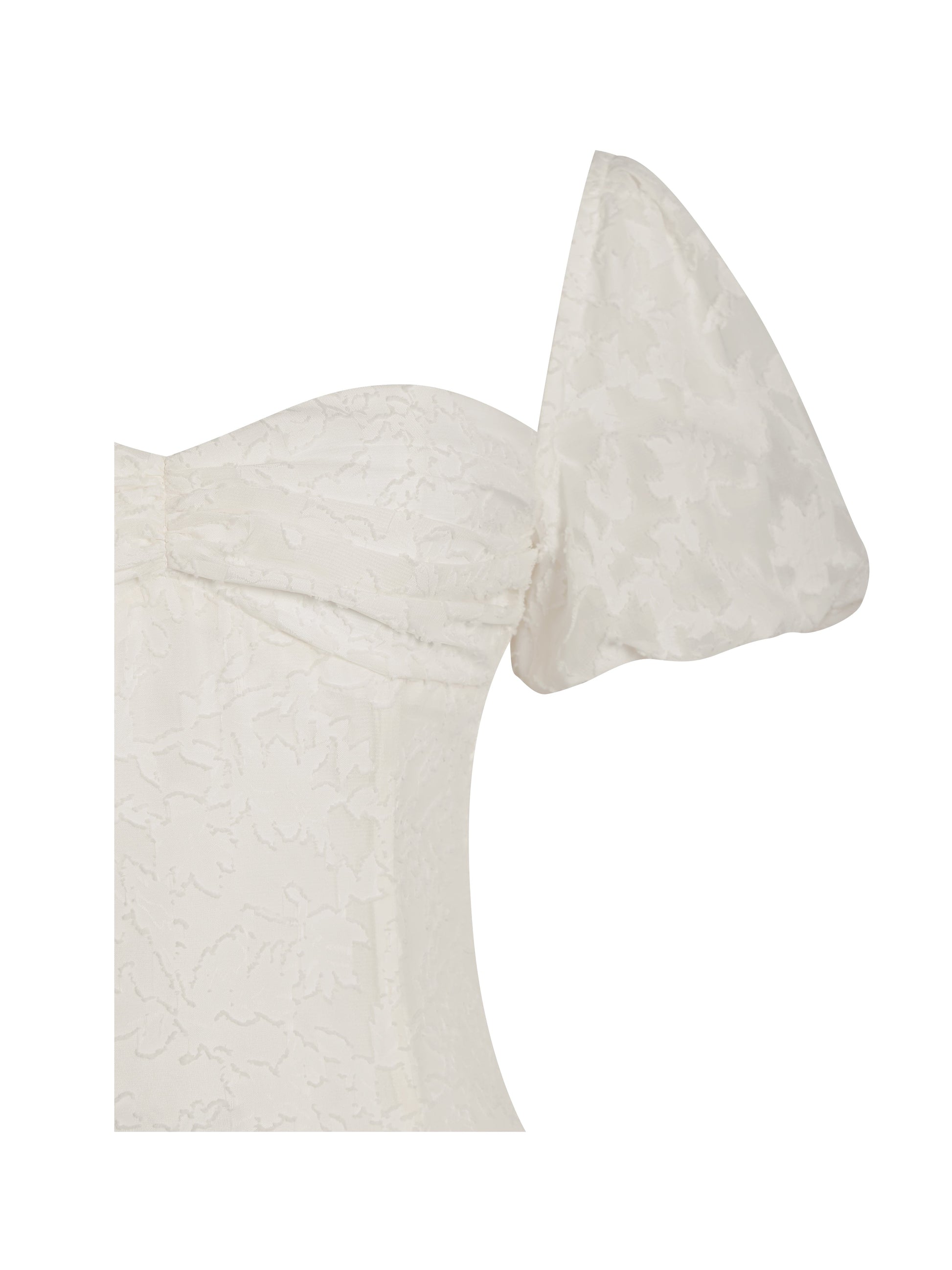 Pandora White Bubble Sleeve Backless Maxi Dress - HOUSE OF SHE