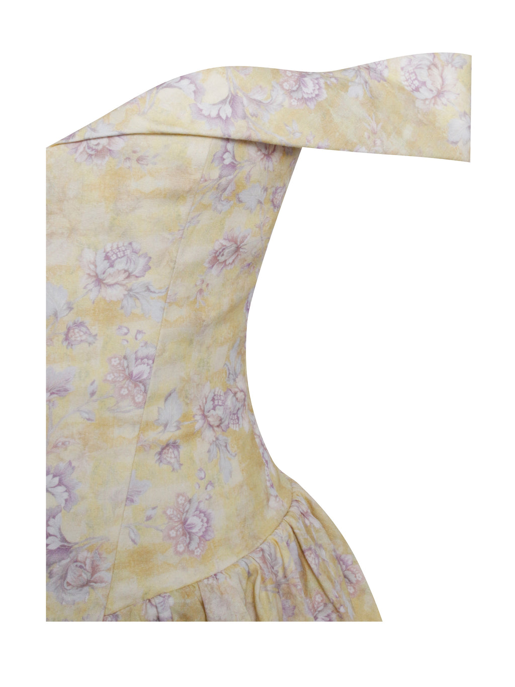 Oana Floral Print Linen Off Shoulder Mini Dress - HOUSE OF SHE