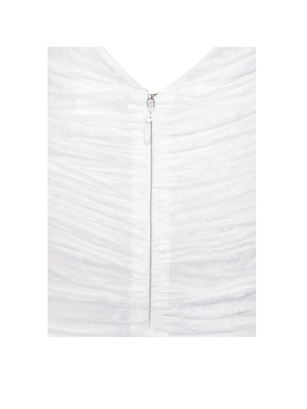 Alaina White Floral Ruffle Mesh Dress - HOUSE OF SHE