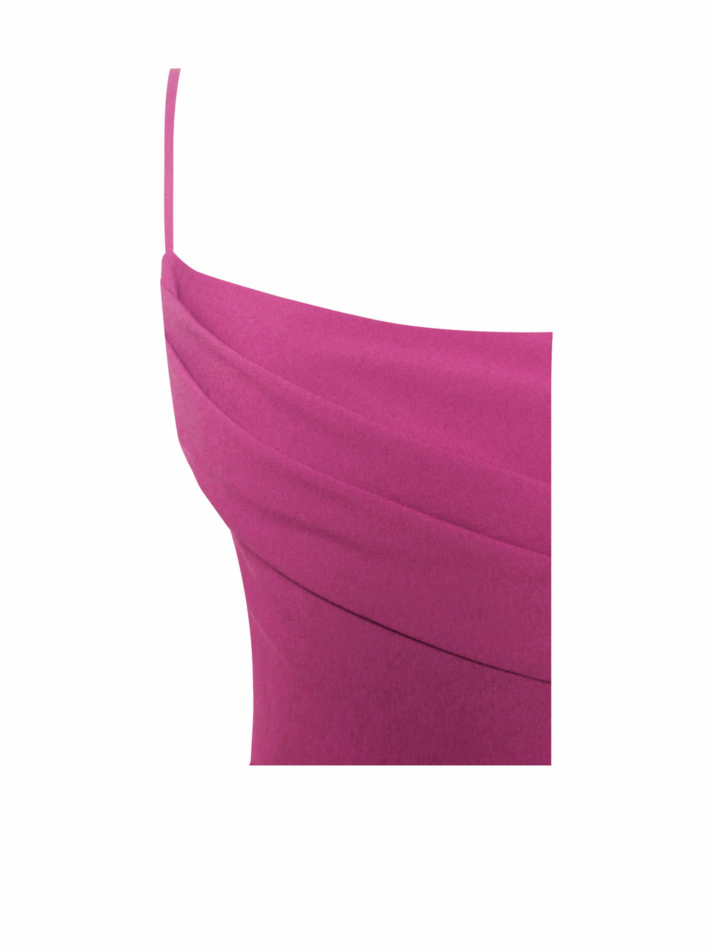Fiona Fuchsia Feather Trim Bottom Maxi Dress  HOUSE OF SHE
