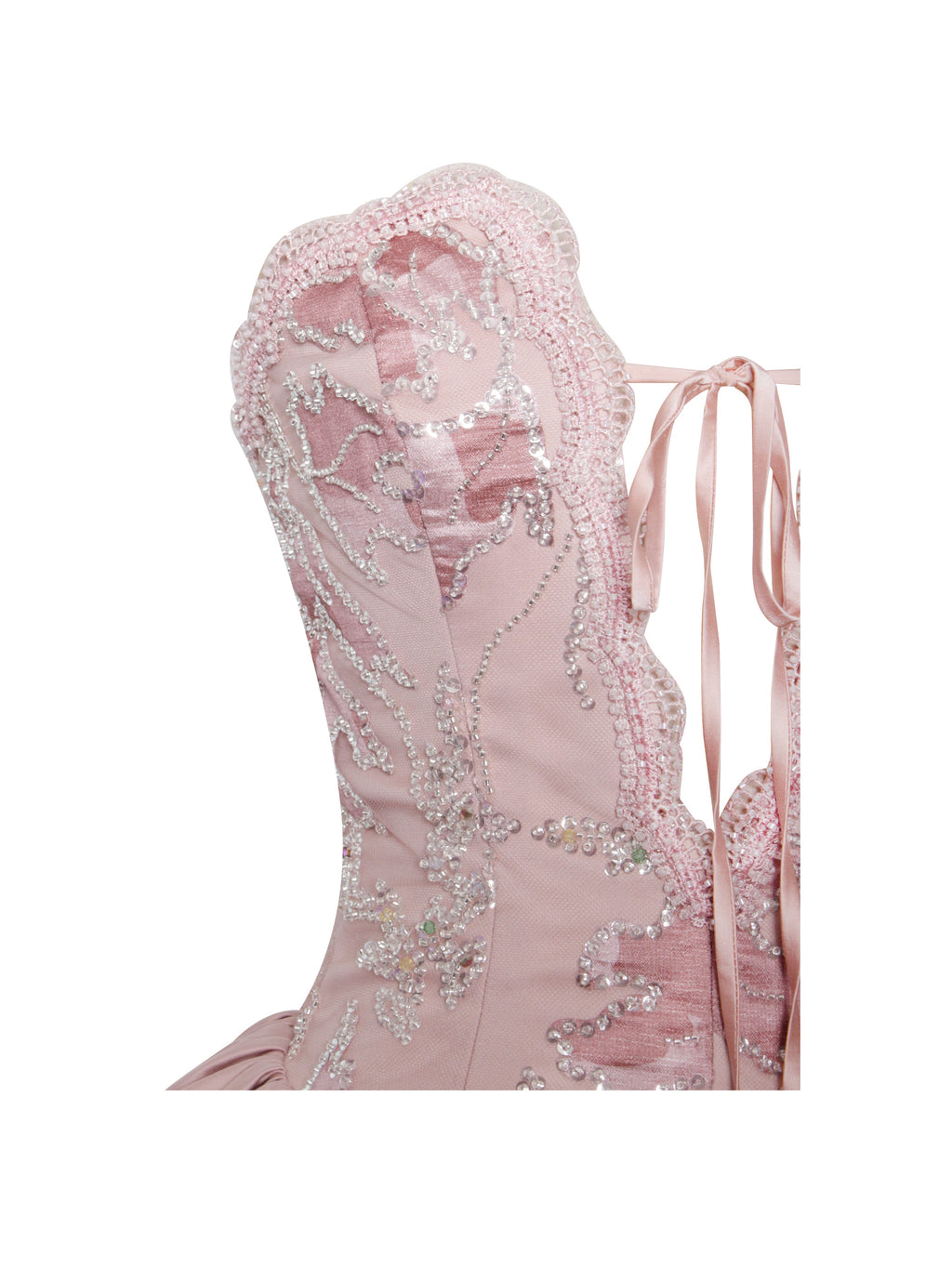 Palesa Pink Ballet Style Embroidered Bubble Hem Mini Dress - HOUSE OF SHE