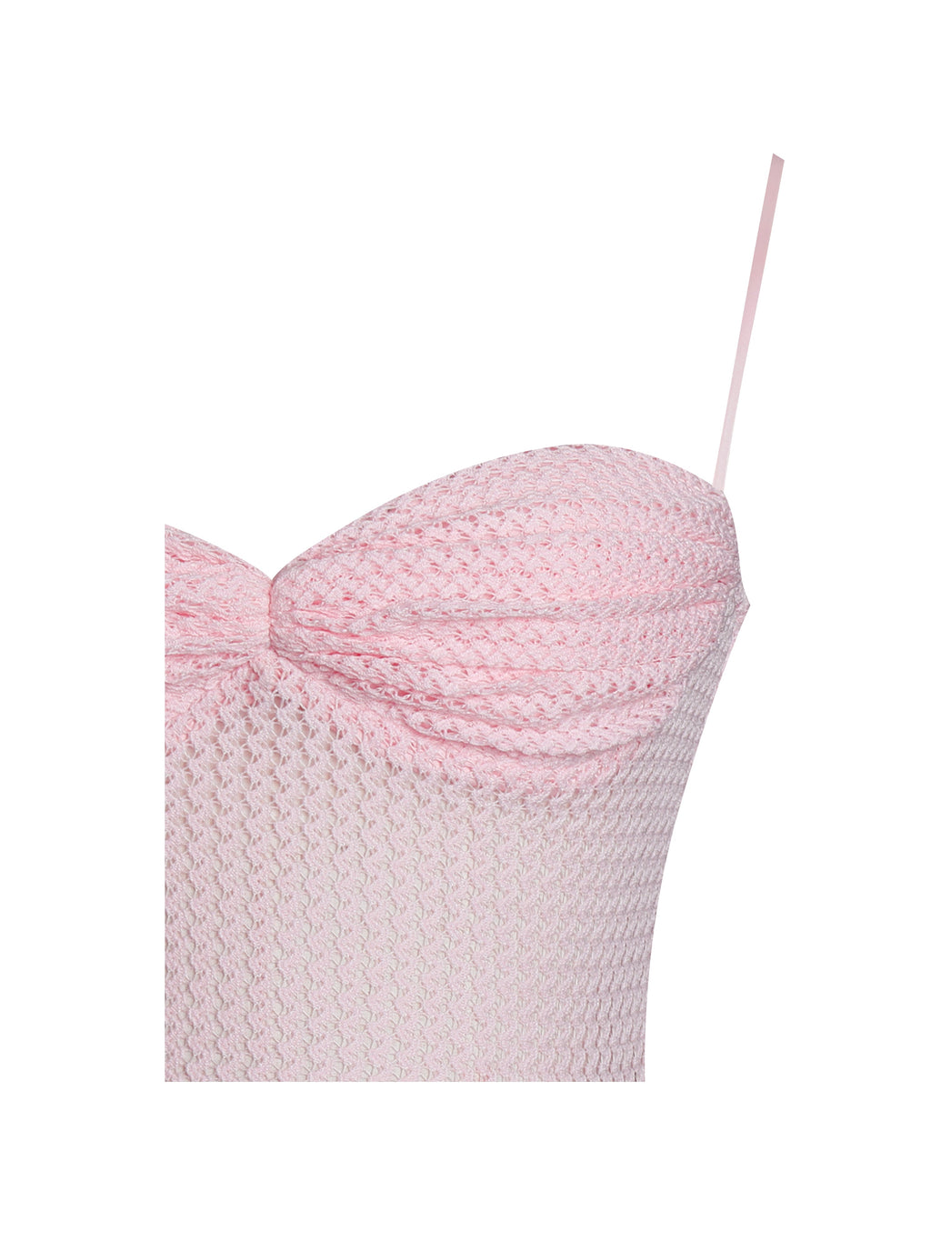 Pallas Pink Lace Trim Crochet Mermaid Maxi Dress - HOUSE OF SHE