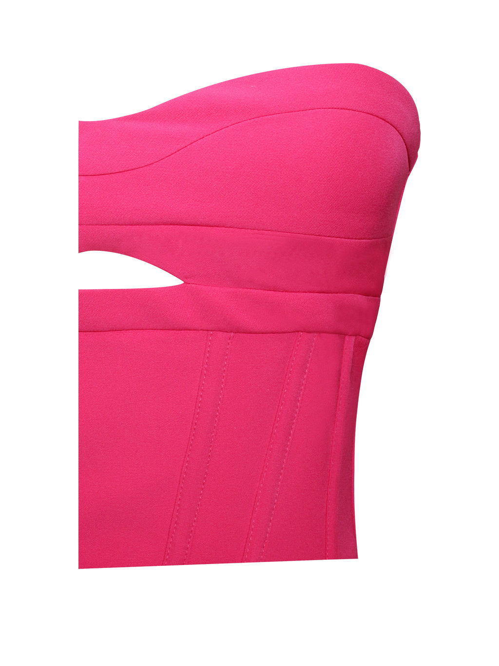 Maia Fuchsia Halter Neck Corset Midi Sundress  HOUSE OF SHE