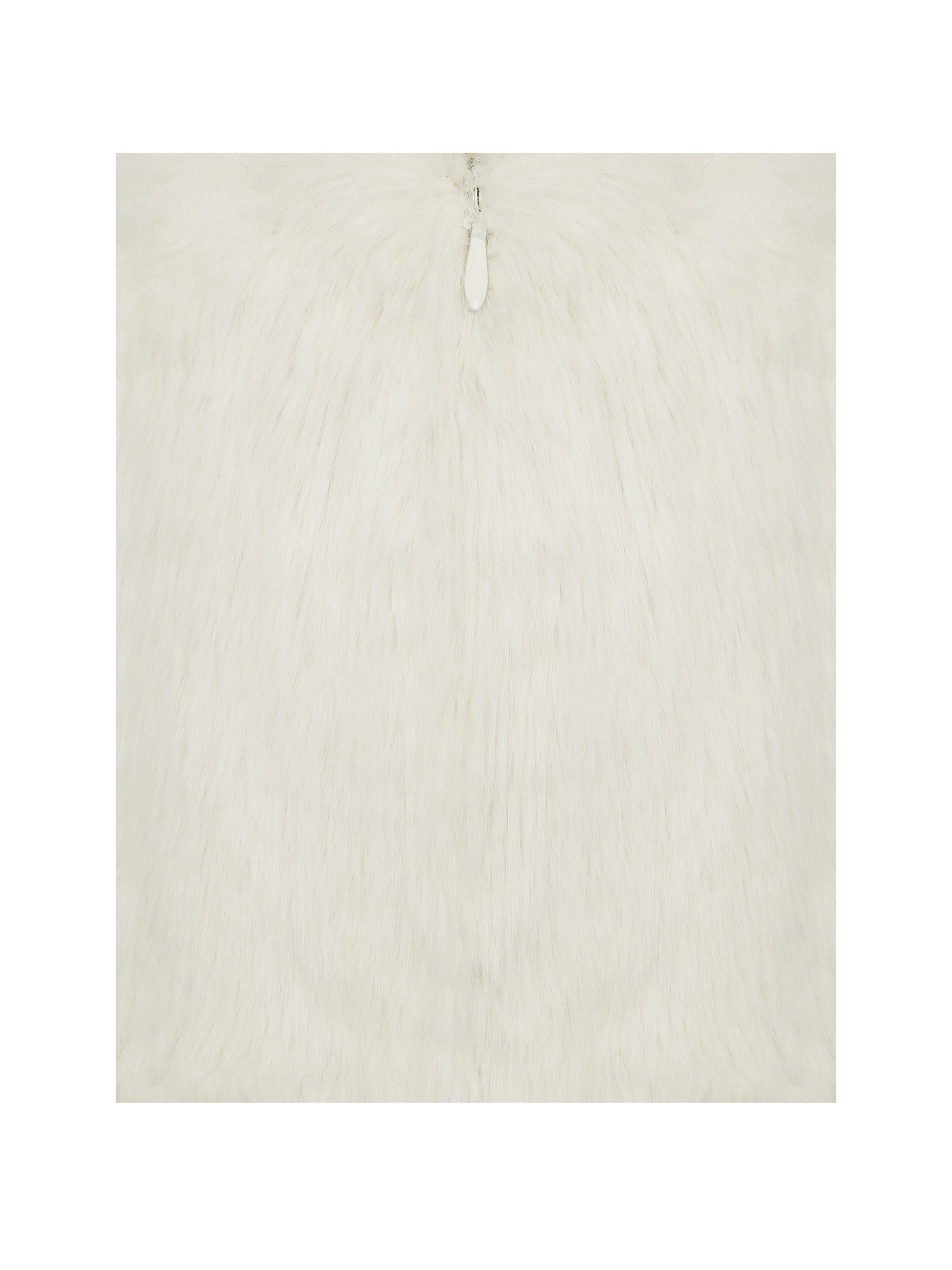 Narla Ivory Low-Waisted Fur Mini Skirt