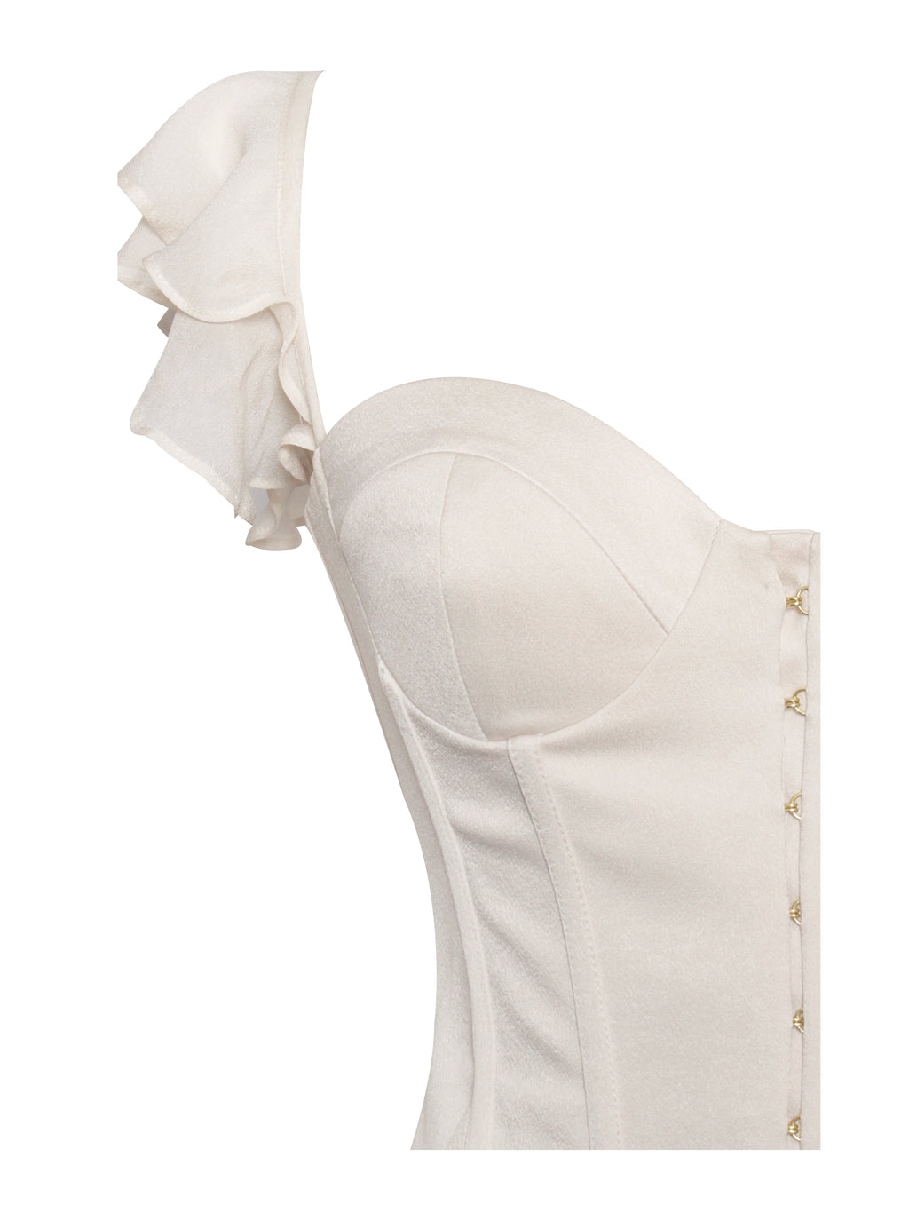 Marica Beige Satin Corset Mini Dress  HOUSE OF SHE