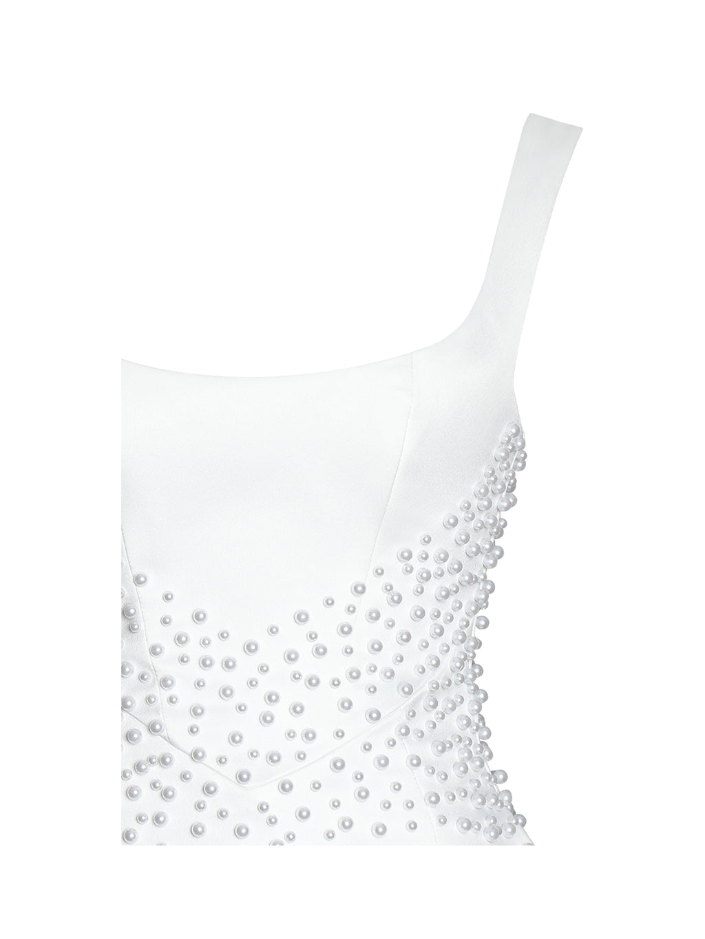 Tais Pearl Beaded Cocoon Shape Sleeveless Mini Dress - HOUSE OF SHE