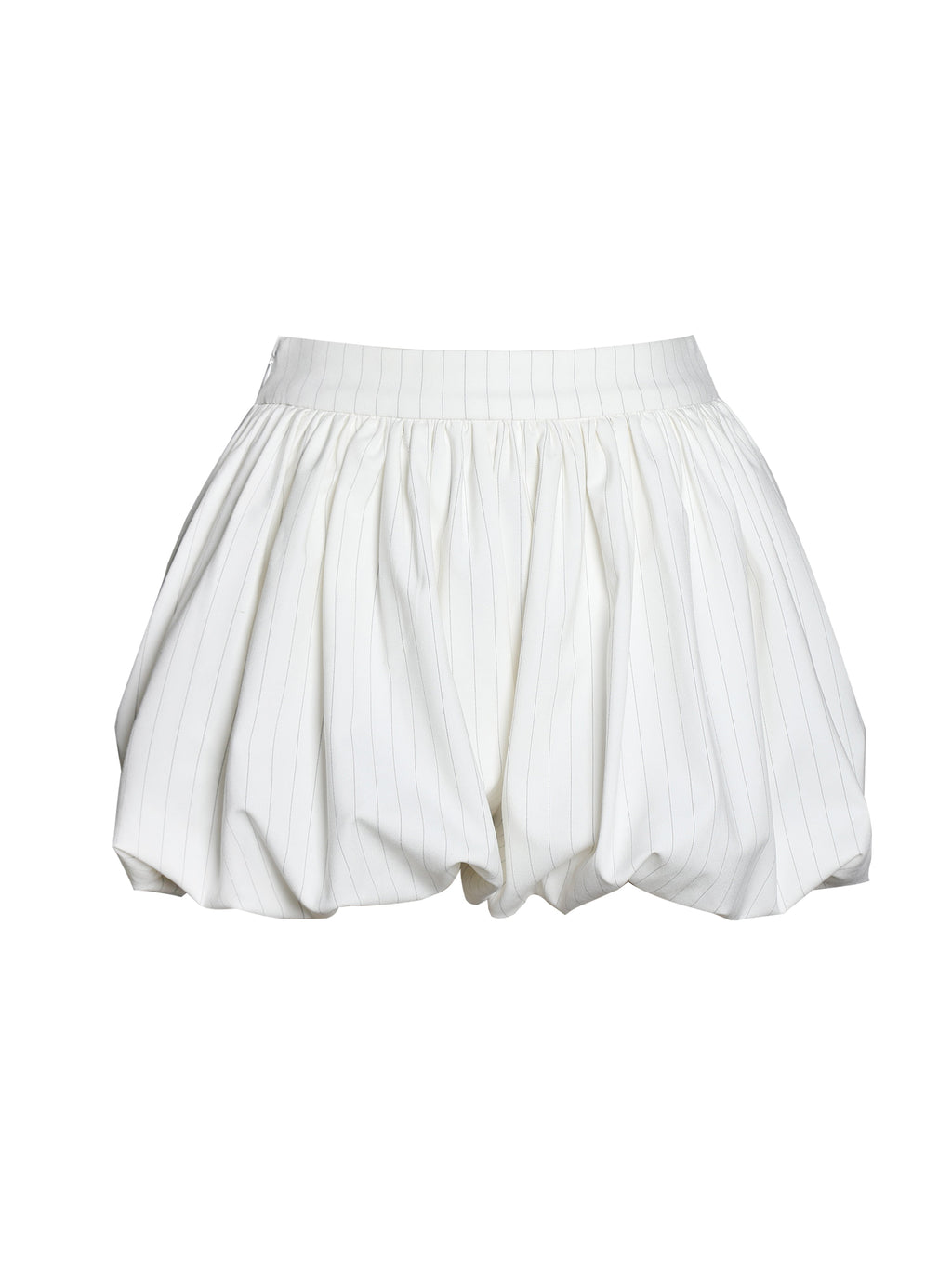 Sylvie White Pinstripe Bubble Shorts - HOUSE OF SHE