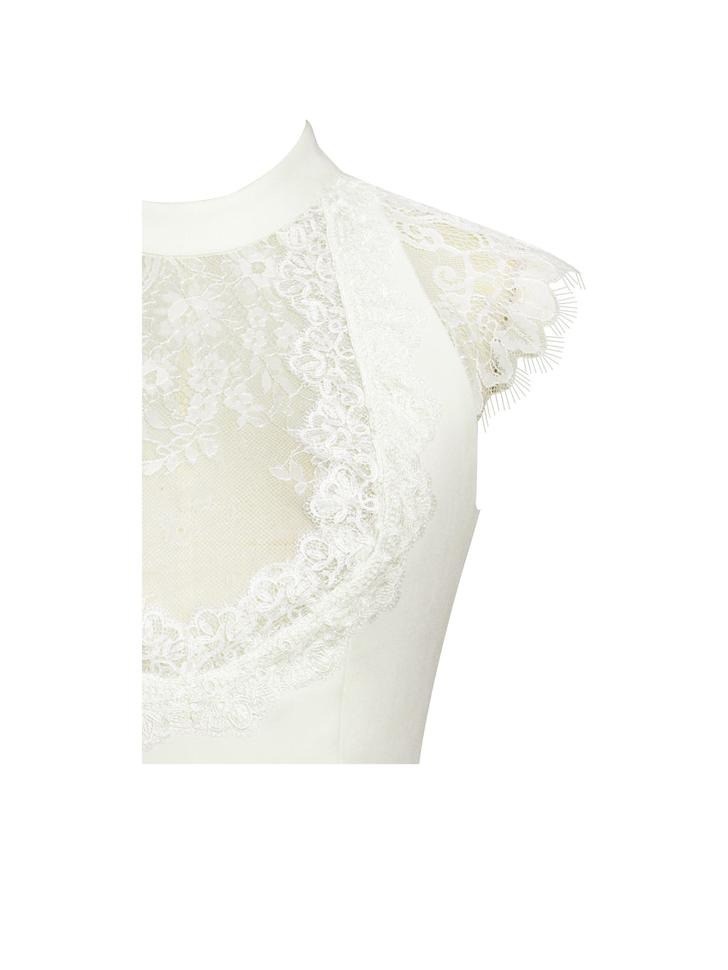 Quinella White Lace Mini Dress  HOUSE OF SHE