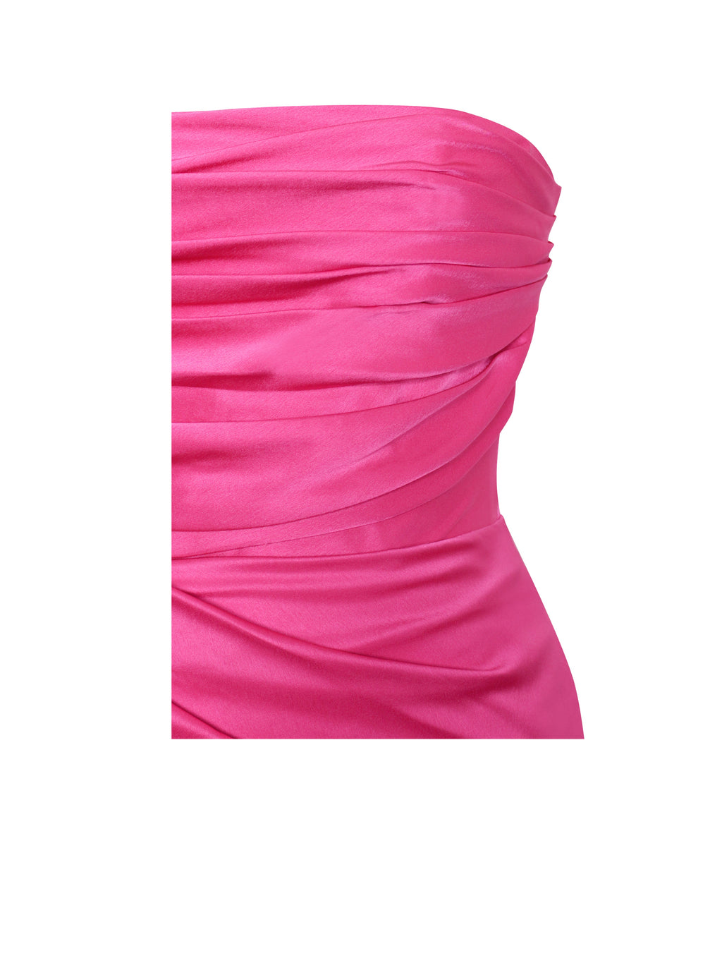 Rin Fuchsia Pink Feather Dress High Slit Gown - HOUSE OF SHE