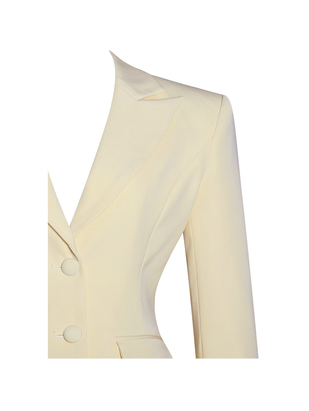 Quinne Butter Yellow Slim-fit Blazer - HOUSE OF SHE