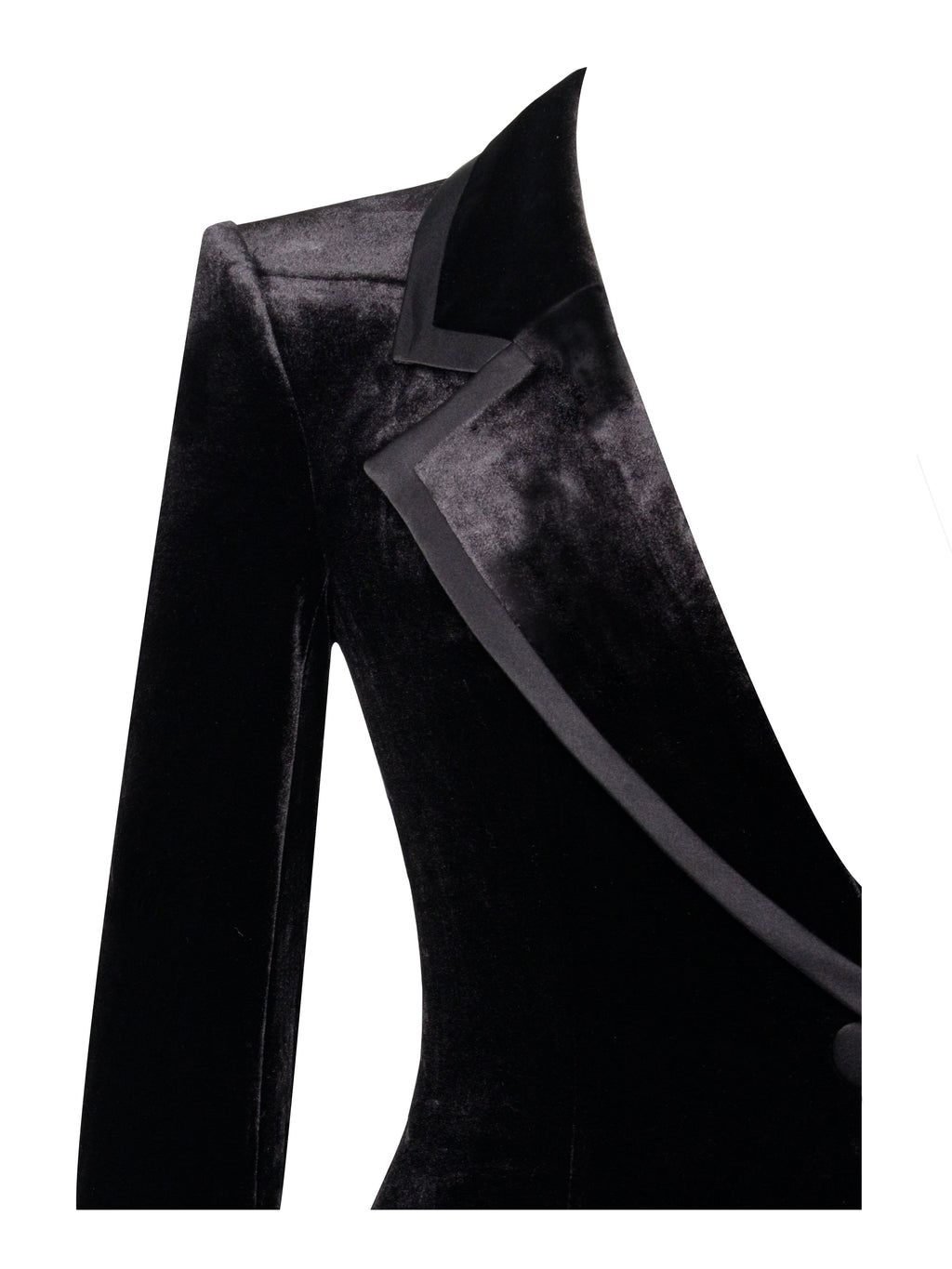 Willow Velvet High Slit Blazer Gown - HOUSE OF SHE