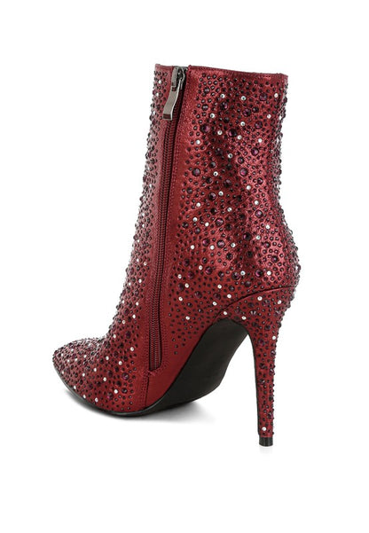 Lobelia Rhinestones Embellished Stiletto Boots  HOUSE OF SHE