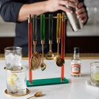 5-PC Gold Bartender Kit with Stand & Color Handles - HOUSE OF SHE