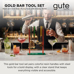 5-PC Gold Bartender Kit with Stand & Color Handles - HOUSE OF SHE