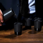 5-Piece Stoneware Sake Set in Black - HOUSE OF SHE